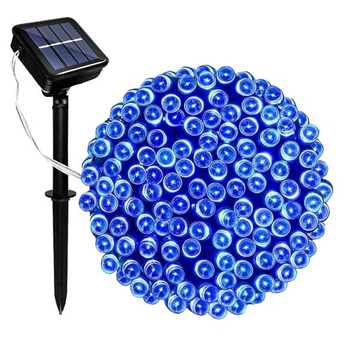 GHONLZIN Solar Lichterkette Aussen, Wasserdicht Solarlichterkette 12 Meter 8 Modi 100 LED Solar Lichterkette Garten Solarbetriebene Lampe für Draußen Party Hochzeit Weihnachts Dekoration von GHONLZIN