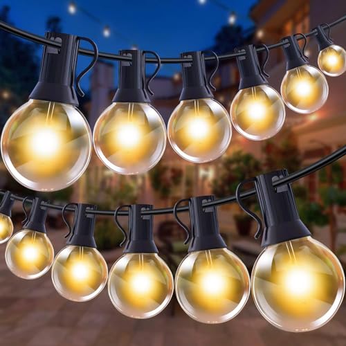 LED Lichterkette Außen - 45M Outdoor Lichterkette Strom 58+2 LED Glühbirnen Wetterfest IP44 Wasserdicht Balkon Lichterketten Innen Aussen Lichterketten für Terrasse Garten Hochzeiten Partys (45M 58+2) LED Lichterkette Außen - 45M Outdoor Lichterkette Strom 58+2 LED Glühbirnen Wetterfest IP44 Wasserdicht Balkon Lichterketten Innen Aussen Lichterketten für Terrasse Garten Hochzeiten Partys (45M 58+2) von GHUSTAR