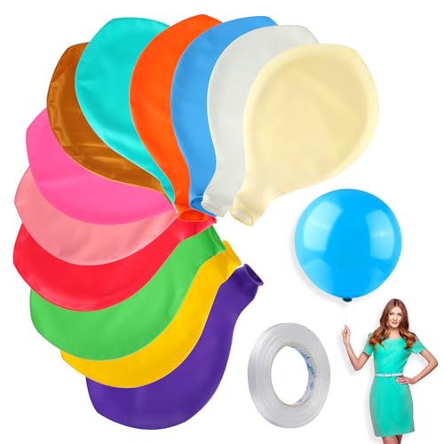 GHVACZS 12 Stück Luftballons Groß, 36 Zoll/90 cm Grosse Luftballons, Luftballon Groß mit 10m Ballonband, Riesen Luftballons Geeignet für Hochzeiten, Geburtstage, Partys von GHVACZS
