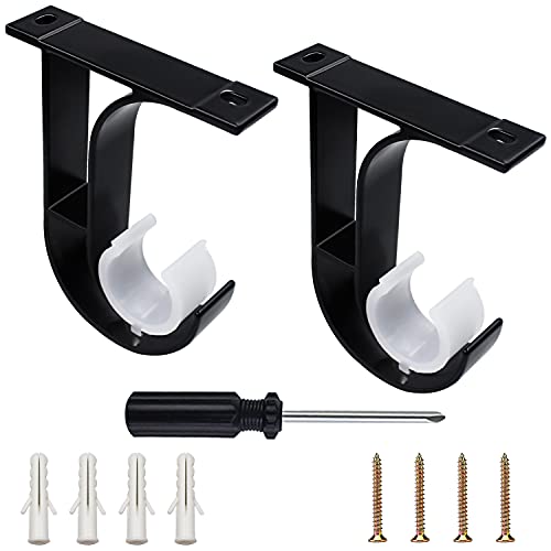 GIAK Vorhangstangenhalter Deckenhalterung Schwarz Gardinenstange Deckenbefestigung 2 PCS Gardinenstangen Halterung für Gardinenstangenhalter Duschvorhangstange Zubehör GIAK Vorhangstangenhalter Deckenhalterung Schwarz Gardinenstange Deckenbefestigung 2 PCS Gardinenstangen Halterung für Gardinenstangenhalter Duschvorhangstange Zubehör von GIAK