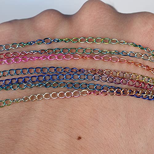 GIAMA 2 Meter/los Regenbogen 1.5mm Oval Link Ketten für Schmuckherstellung DIY-Erkenntnisse Halskette Armband Flat O Ketten Zubehör GIAMA 2 Meter/los Regenbogen 1.5mm Oval Link Ketten für Schmuckherstellung DIY-Erkenntnisse Halskette Armband Flat O Ketten Zubehör von GIAMA