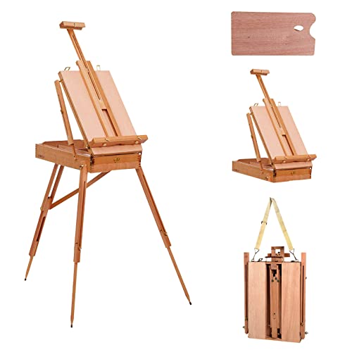 GIANTEX Staffelei Holz groß, Malstaffelei höhenverstellbar bis 183 cm, faltbare Bodenstaffelei Tischstaffelei mit Schublade, Künstlerstaffelei für Keilrahmen von 47 bis 88 cm, massiv Buche GIANTEX Staffelei Holz groß, Malstaffelei höhenverstellbar bis 183 cm, faltbare Bodenstaffelei Tischstaffelei mit Schublade, Künstlerstaffelei für Keilrahmen von 47 bis 88 cm, massiv Buche von GIANTEX