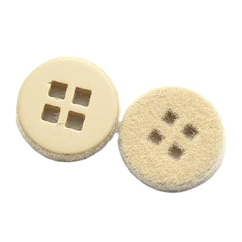 GIAYEU Knöpfe for Annähen, Farbiger Vierloch-Quadratloch-Harz-Beflockungsknopf Pulloverknopf 11,5 mm, 10 Stück(Beige) von GIAYEU