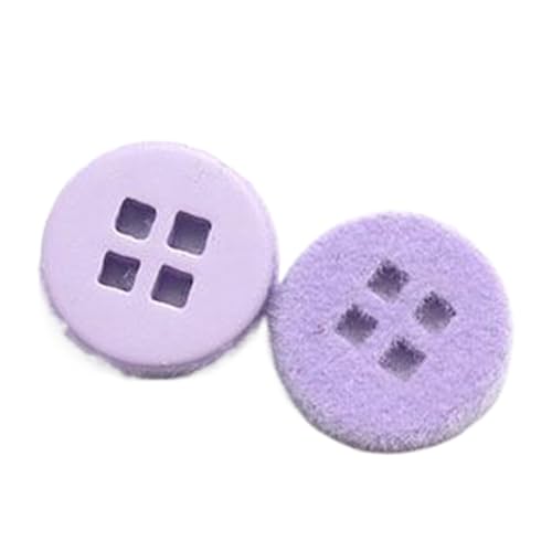 GIAYEU Knöpfe for Annähen, Farbiger Vierloch-Quadratloch-Harz-Beflockungsknopf Pulloverknopf 11,5 mm, 10 Stück(Purple) von GIAYEU