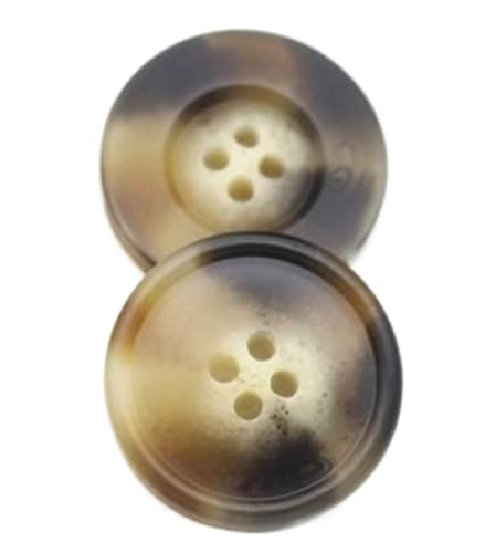 GIAYEU Knöpfe for Annähen, Schwarz Braun Mantelknopf Dekorationen DIY Basteln 10Stk(Brown,15mm) von GIAYEU