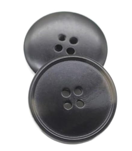GIAYEU Knöpfe for Annähen, Schwarz Braun Trenchcoat Knopf Dekorationen DIY Basteln 10Stk(Black,15mm) von GIAYEU