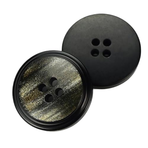 GIAYEU Knöpfe for Annähen, Schwarze Knöpfe mit transparenten Polstern for Mäntel, Anzüge und Hosen, 10 Stück(Color 12,17.5mm) von GIAYEU