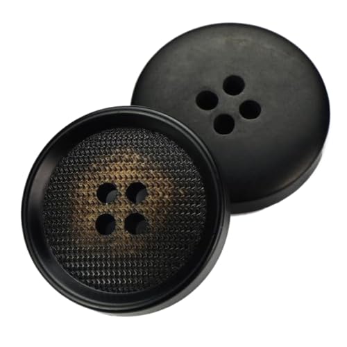 GIAYEU Knöpfe for Annähen, Schwarze Knöpfe mit transparenten Polstern for Mäntel, Anzüge und Hosen, 10 Stück(Color 4,22.5mm) von GIAYEU