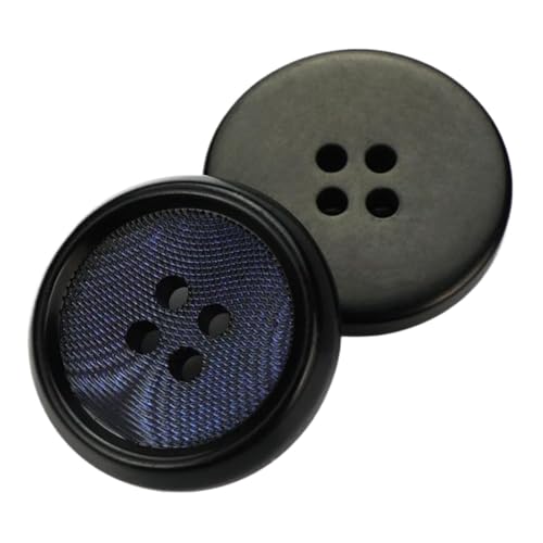 GIAYEU Knöpfe for Annähen, Schwarze Knöpfe mit transparenten Polstern for Mäntel, Anzüge und Hosen, 10 Stück(Color 5,17.5mm) von GIAYEU