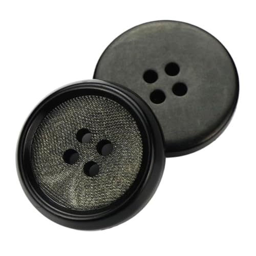 GIAYEU Knöpfe for Annähen, Schwarze Knöpfe mit transparenten Polstern for Mäntel, Anzüge und Hosen, 10 Stück(Color 8,17.5mm) von GIAYEU
