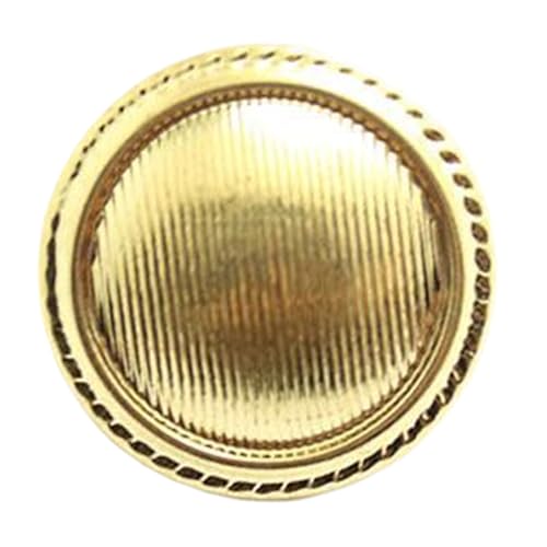 GIAYEU Knöpfe for Annähen, gestreifte Messingknöpfe for Mäntel 15-25mm 10 Stück(Gold,23 mm) von GIAYEU