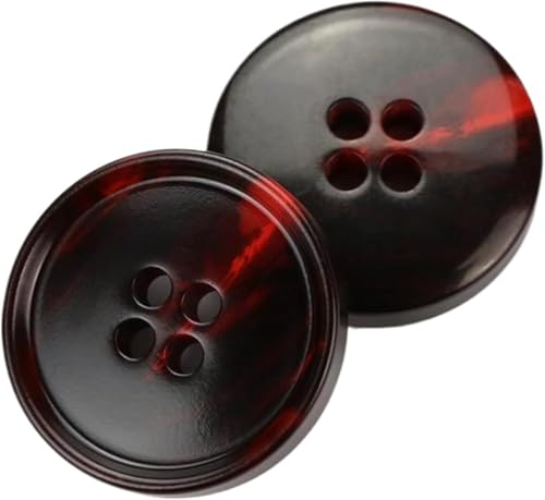 GIAYEU Knöpfe for Nähen, Vintage-Muster, Mantelknöpfe aus Kunstharz, 10 Stück(Black,23 mm) von GIAYEU