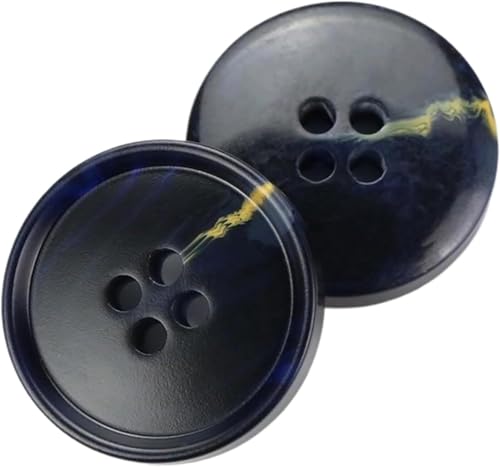 GIAYEU Knöpfe for Nähen, Vintage-Muster, Mantelknöpfe aus Kunstharz, 10 Stück(Blue,18 mm) von GIAYEU