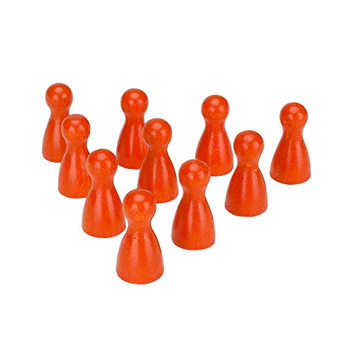 GICO 10er Pack Halmakegel Spielkegel sortenrein aus Holz poliert 24x12 mm (Orange) von GICO