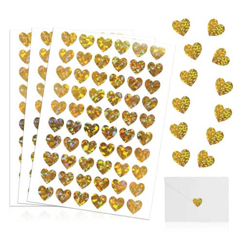 GIDWRIY 1200 Stück Kleine Sticker Herz Aufkleber Glitzer,Valentinstag Sticker Love,Hochzeit Aufkleber Selbstklebend,Hologramm Stickers Etiketten,Mini Heart Stickers Small für DIY -Gold GIDWRIY 1200 Stück Kleine Sticker Herz Aufkleber Glitzer,Valentinstag Sticker Love,Hochzeit Aufkleber Selbstklebend,Hologramm Stickers Etiketten,Mini Heart Stickers Small für DIY -Gold von GIDWRIY