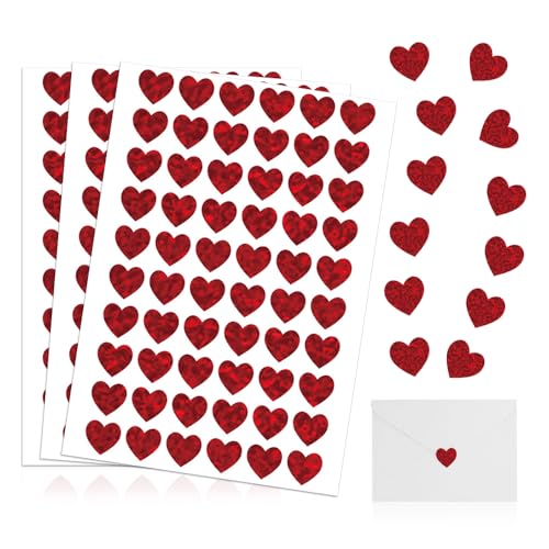 GIDWRIY 1200 Stück Kleine Sticker Herz Aufkleber Glitzer,Valentinstag Sticker Love,Hochzeit Aufkleber Selbstklebend,Hologramm Stickers Etiketten,Mini Heart Stickers Small für DIY -Rot GIDWRIY 1200 Stück Kleine Sticker Herz Aufkleber Glitzer,Valentinstag Sticker Love,Hochzeit Aufkleber Selbstklebend,Hologramm Stickers Etiketten,Mini Heart Stickers Small für DIY -Rot von GIDWRIY