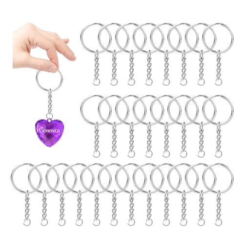 GIDWRIY 150 Stück Schlüsselringe Mit Kette Silber,Ring für SchlüSselanhäNger Ketten,Keychain Diy,Key Ring Chain,Schlüsselanhänger Zum Basteln,Schlüsselring Edelstahl Klein,Schlüssel Machen für DIY GIDWRIY 150 Stück Schlüsselringe Mit Kette Silber,Ring für SchlüSselanhäNger Ketten,Keychain Diy,Key Ring Chain,Schlüsselanhänger Zum Basteln,Schlüsselring Edelstahl Klein,Schlüssel Machen für DIY von GIDWRIY