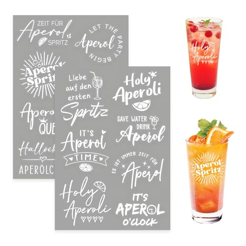 GIDWRIY 2 PCS Spritz Gläser Aufkleber für Aperol,Glas Aufkleber Personalisiert,Aufklebers für Gläser Sprüche,Folie für Rub On Sticker Fotoalbum,Transferfolie Geschenk für Aperolliebhaber Aperoliker GIDWRIY 2 PCS Spritz Gläser Aufkleber für Aperol,Glas Aufkleber Personalisiert,Aufklebers für Gläser Sprüche,Folie für Rub On Sticker Fotoalbum,Transferfolie Geschenk für Aperolliebhaber Aperoliker von GIDWRIY