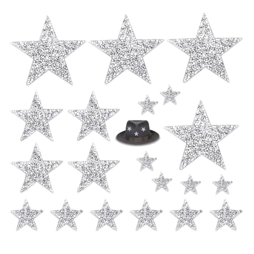 GIDWRIY 20pcs Sterne zum Aufbügeln,Stern Aufnäher Bügelbilder,Stern Aufbügelbilder Aufkleber,Silber Sterne Aufbügeln StrassBestickte Aufnäher zum Aufbügeln,Bügelflicken Set,Bügelaufkleber für Jeans GIDWRIY 20pcs Sterne zum Aufbügeln,Stern Aufnäher Bügelbilder,Stern Aufbügelbilder Aufkleber,Silber Sterne Aufbügeln StrassBestickte Aufnäher zum Aufbügeln,Bügelflicken Set,Bügelaufkleber für Jeans von GIDWRIY
