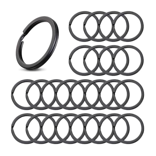 GIDWRIY 30 Stück Schlüsselringe Schwarz 25 mm,Ringe für Schlüsselanhänger,Diy Schlüsselanhänger Basteln,Keyrings,Zubehör Schlüsselanhänger Metallringe,Spaltringe,Schlüsselkennringe Rund für Halsketten GIDWRIY 30 Stück Schlüsselringe Schwarz 25 mm,Ringe für Schlüsselanhänger,Diy Schlüsselanhänger Basteln,Keyrings,Zubehör Schlüsselanhänger Metallringe,Spaltringe,Schlüsselkennringe Rund für Halsketten von GIDWRIY