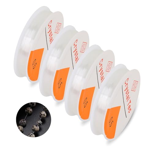 GIDWRIY 4 Rollen Perlenband Elastisch,Durchsichtiges Band zum Basteln,Gummiband für Armbänder,Schmuckfaden Elastisch,Armband Faden Schmuckherstellung,Perlenschnur,Transparenter Faden zum Aufhängen GIDWRIY 4 Rollen Perlenband Elastisch,Durchsichtiges Band zum Basteln,Gummiband für Armbänder,Schmuckfaden Elastisch,Armband Faden Schmuckherstellung,Perlenschnur,Transparenter Faden zum Aufhängen von GIDWRIY