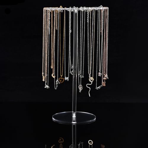 GIEEU Halskettenständer, Acryl, transparenter Halskettenständer, hängender Schmuck-Organizer für Halsketten, Anhänger, Ohrringe, Ringe, Armbänder GIEEU Halskettenständer, Acryl, transparenter Halskettenständer, hängender Schmuck-Organizer für Halsketten, Anhänger, Ohrringe, Ringe, Armbänder von GIEEU