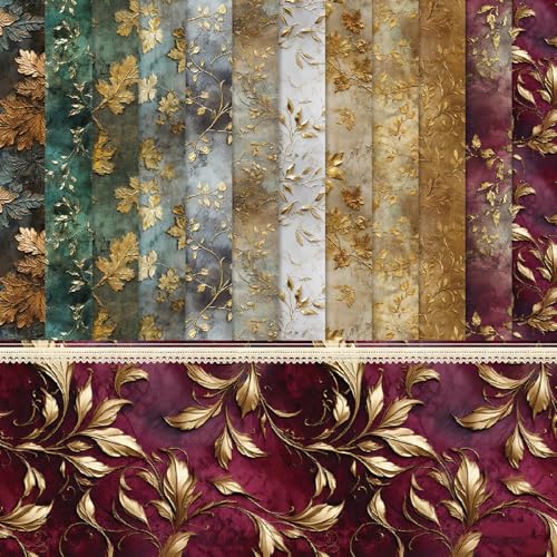 Scrapbook-Papier, 12 Stile, dekoratives Papier, Decoupage-Pads für Bastelarbeiten, Kartenherstellung, Tagebuch, Geschenkverpackung, 15,2 x 15,2 cm, 24 Blatt von GIEEU