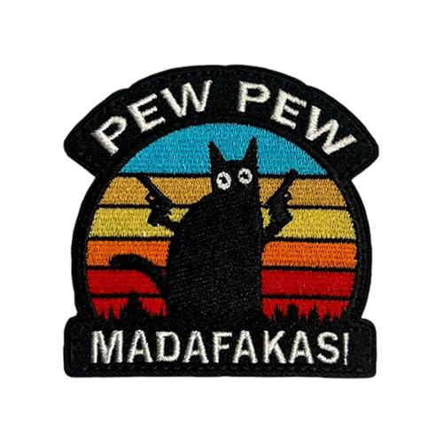 GIFANEO Lustig Taktische Katze MilitäR Patches,Klett Patches Katze mit Pistole Tactical Moral Aufnäher Applikationen für DIY Kleidung,DIY Kleidung Rucksäcke Gear Hat Backpack Jackets von GIFANEO