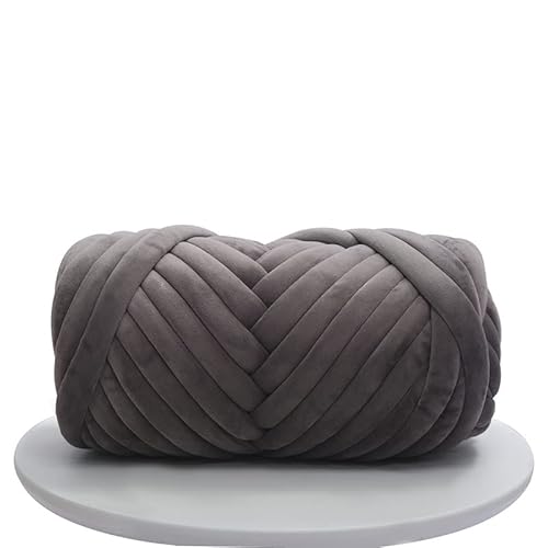 Chunky Yarn 1 kg handgestrickter gewebter Faden, Korbdecke, Teppiche, riesiges Garn, samtig, dick, super sperrig, klobiges Garn, DIY-Arm, handgestrickte Decke(F 1kg) von GIJMZY