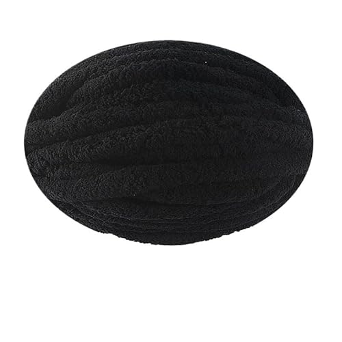 Chunky Yarn 250 G/Knäuel, DIY-Handstrick-Chenille-Garn For Schal-Kissen, Handgefertigte Häkelnadel-Linie, Dickes, Klobiges Riesengarn, Dickes Baumwollgarn(18-black) von GIJMZY