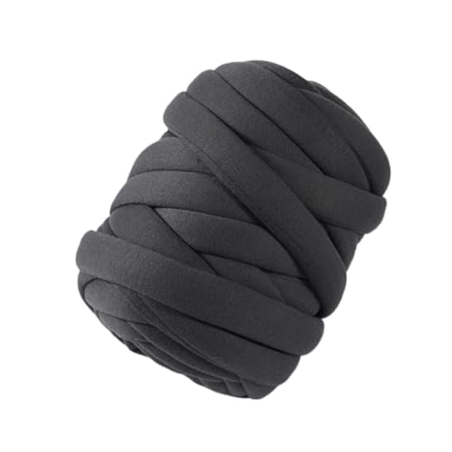 Chunky Yarn 250 g grobes Garn, waschbar, superweiches Handstrickgarn, Jumbo-Röhrengarn for Armstricken, Häkeln, DIY, Wurfkissen, Haustierbett, Decke(Dark Gray) von GIJMZY