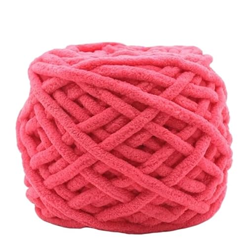 Chunky Yarn 500 G Chenille-Garn, Polyester, Veganes Grobes Garn, Jumbo-Garn, Strickmaterialien For Stricken Von Schals, Decken(10 watermelon red) von GIJMZY