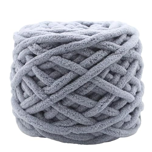 Chunky Yarn 500 G Chenille-Garn, Polyester, Veganes Grobes Garn, Jumbo-Garn, Strickmaterialien For Stricken Von Schals, Decken(22 Gray) von GIJMZY