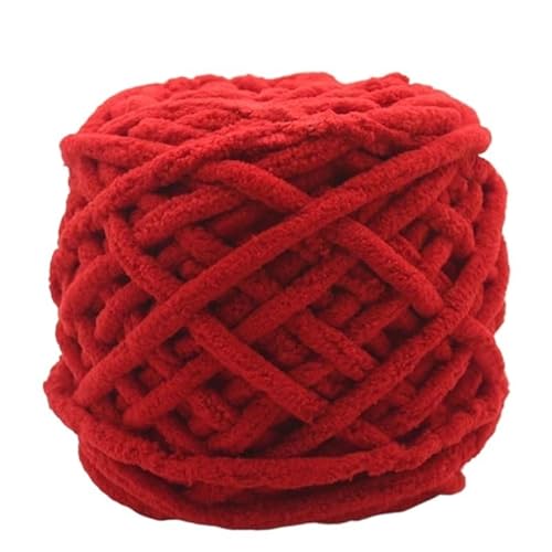 Chunky Yarn 500 G Chenille-Garn, Polyester, Veganes Grobes Garn, Jumbo-Garn, Strickmaterialien For Stricken Von Schals, Decken(24 Two Red) von GIJMZY