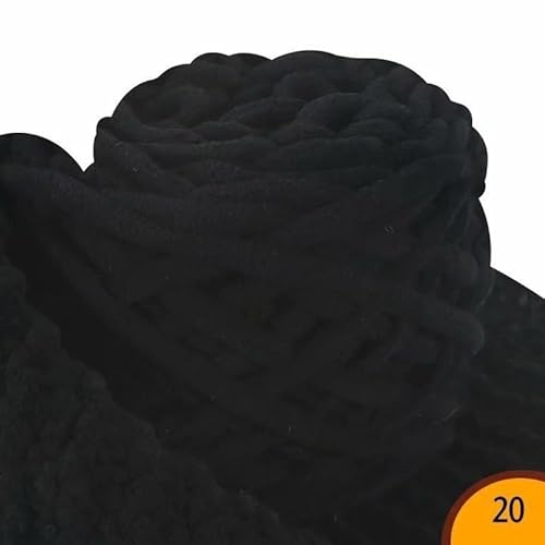 Chunky Yarn 500 g/Knäuel, gemischtes Garn, dicke Linie, Strickgarn, grobe Fäden, Bonbonfarben, weich, selbstgewebt, DIY-Schal, Pullover, handgefertigtes Stricken(Black) von GIJMZY