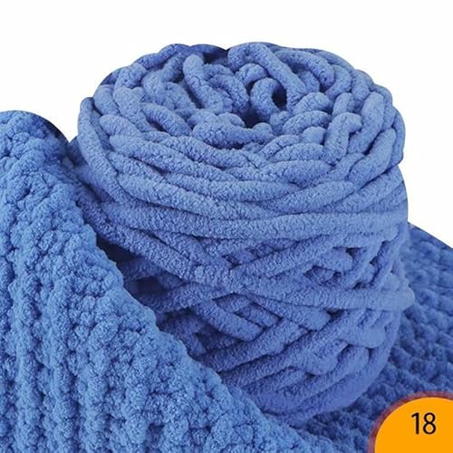 Chunky Yarn 500 g/Knäuel, gemischtes Garn, dicke Linie, Strickgarn, grobe Fäden, Bonbonfarben, weich, selbstgewebt, DIY-Schal, Pullover, handgefertigtes Stricken(Blue) von GIJMZY