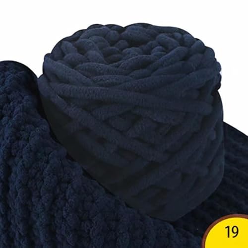 Chunky Yarn 500 g/Knäuel, gemischtes Garn, dicke Linie, Strickgarn, grobe Fäden, Bonbonfarben, weich, selbstgewebt, DIY-Schal, Pullover, handgefertigtes Stricken(Dark Blue) von GIJMZY