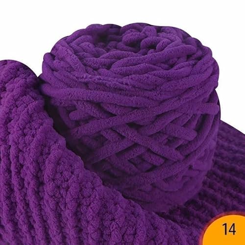 Chunky Yarn 500 g/Knäuel, gemischtes Garn, dicke Linie, Strickgarn, grobe Fäden, Bonbonfarben, weich, selbstgewebt, DIY-Schal, Pullover, handgefertigtes Stricken(Dark purple) von GIJMZY