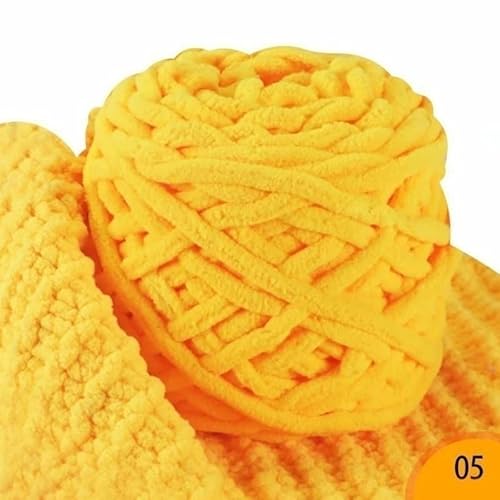 Chunky Yarn 500 g/Knäuel, gemischtes Garn, dicke Linie, Strickgarn, grobe Fäden, Bonbonfarben, weich, selbstgewebt, DIY-Schal, Pullover, handgefertigtes Stricken(Dark yellow) von GIJMZY