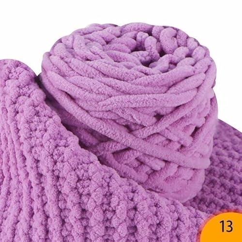 Chunky Yarn 500 g/Knäuel, gemischtes Garn, dicke Linie, Strickgarn, grobe Fäden, Bonbonfarben, weich, selbstgewebt, DIY-Schal, Pullover, handgefertigtes Stricken(Light Purple) von GIJMZY