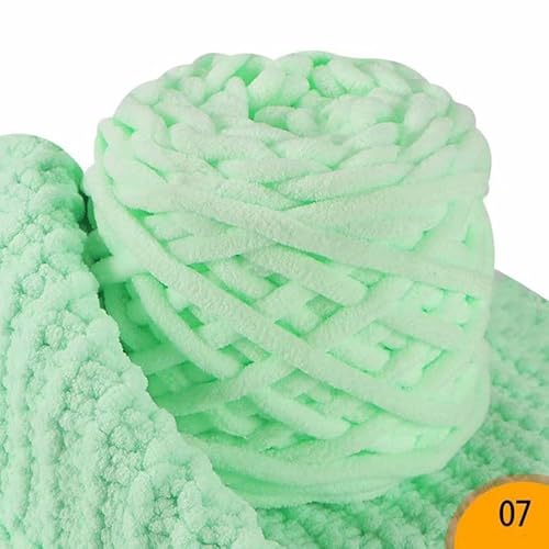 Chunky Yarn 500 g/Knäuel, gemischtes Garn, dicke Linie, Strickgarn, grobe Fäden, Bonbonfarben, weich, selbstgewebt, DIY-Schal, Pullover, handgefertigtes Stricken(Light green) von GIJMZY