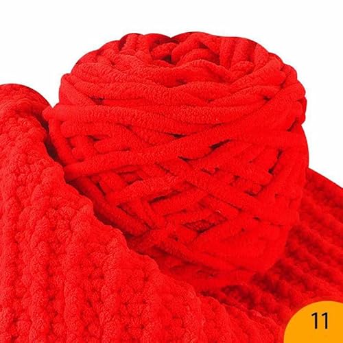 Chunky Yarn 500 g/Knäuel, gemischtes Garn, dicke Linie, Strickgarn, grobe Fäden, Bonbonfarben, weich, selbstgewebt, DIY-Schal, Pullover, handgefertigtes Stricken(Red) von GIJMZY