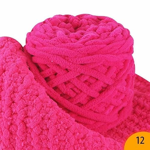 Chunky Yarn 500 g/Knäuel, gemischtes Garn, dicke Linie, Strickgarn, grobe Fäden, Bonbonfarben, weich, selbstgewebt, DIY-Schal, Pullover, handgefertigtes Stricken(Rose Red) von GIJMZY