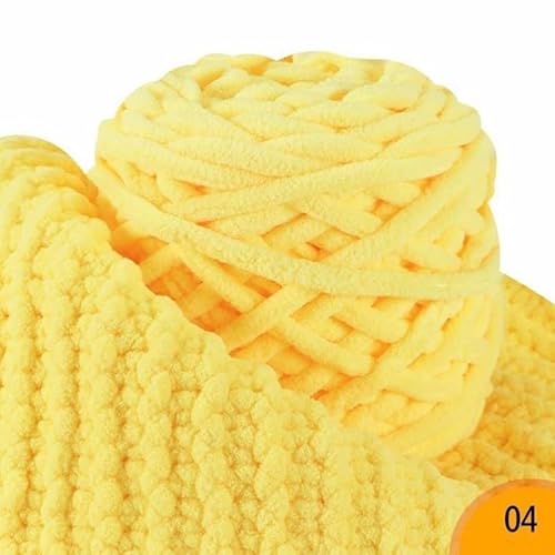 Chunky Yarn 500 g/Knäuel, gemischtes Garn, dicke Linie, Strickgarn, grobe Fäden, Bonbonfarben, weich, selbstgewebt, DIY-Schal, Pullover, handgefertigtes Stricken(Yellow) von GIJMZY
