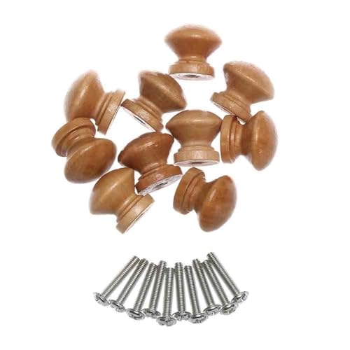 GIJMZY Holzgriffe Für Schränke 10 Stück Hardware-Schrankgriffe for Schränke, Kommoden, Möbelbeschlag, Schrankgriffe, Türgriffe, Holzschubladenknöpfe(2.4cm) von GIJMZY