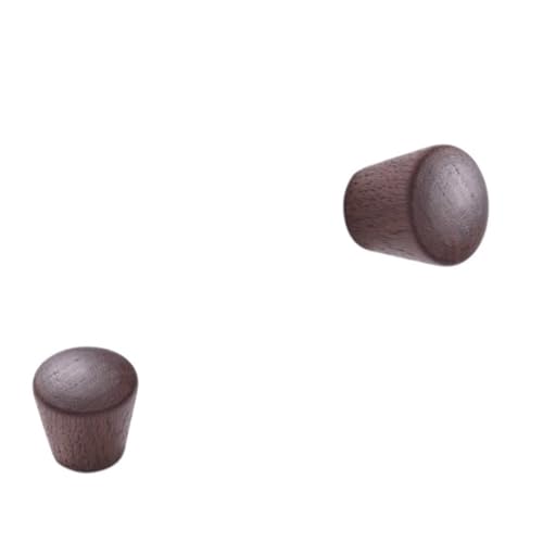 GIJMZY Holzgriffe Für Schränke 2 Stück Holzschrankgriffe Massive Holzküchentürgriffe Kommode Kleiderschrank Knöpfe Schrank Schubladengriff Möbelgriffe(Walnut-22x22mm) von GIJMZY