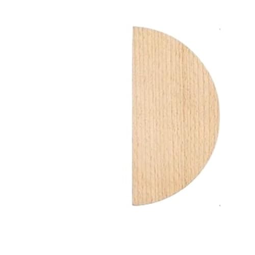 GIJMZY Holzgriffe Für Schränke 2 Stück halbkreisförmige Holzknöpfe, Schubladengriffe, Buche, Küchenschrankgriffe, einfache Möbelbeschläge(L140xW85xH30xC64mm-A) von GIJMZY
