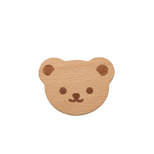 GIJMZY Holzgriffe Für Schränke 4 Stück schöne Herzform Möbelgriffe Mond Schublade Holzknöpfe Dekoration Schrank Holzgriffe(5.9x4.5cm) von GIJMZY