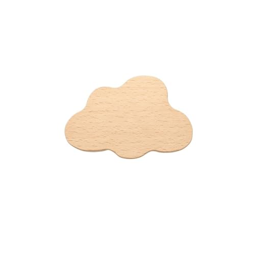 GIJMZY Holzgriffe Für Schränke 4 Stück schöne Herzform Möbelgriffe Mond Schublade Holzknöpfe Dekoration Schrank Holzgriffe(6x4cm) von GIJMZY