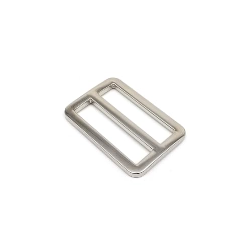 GIJMZY Metall Schnallen Schieber 20 Stück Metall verdicktes Leder Schultertasche Gurtband Web Rechteck einstellen Tri-Gleitschnalle Slider Loop Ring Reparatur(Silvery,Inside Wide 20mm) von GIJMZY
